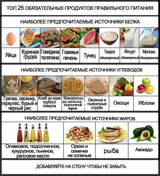 Здоровое Меню. Таблица калорийности и химический состав продуктов питания.