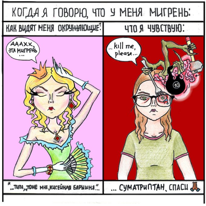 Смешные картинки когда болит голова